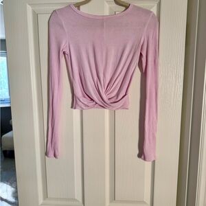 Alo Yoga Pink Cover Long Sleeve Top, Size Small
